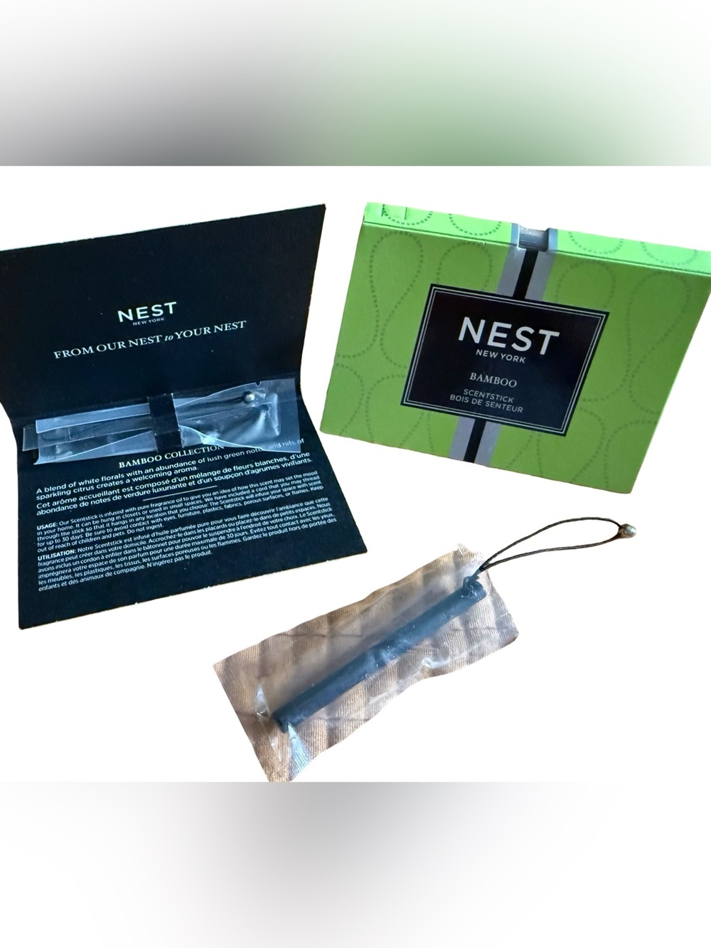 NEST Fragrances Bamboo Scentstick (2PACK) Oil car or home diffusers